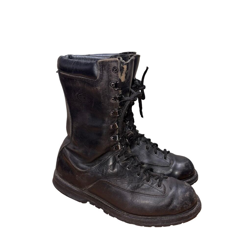 Vintage Matterhorn 1949 Black Leather Insulated Combot Boots   Size: 11.5W Men's